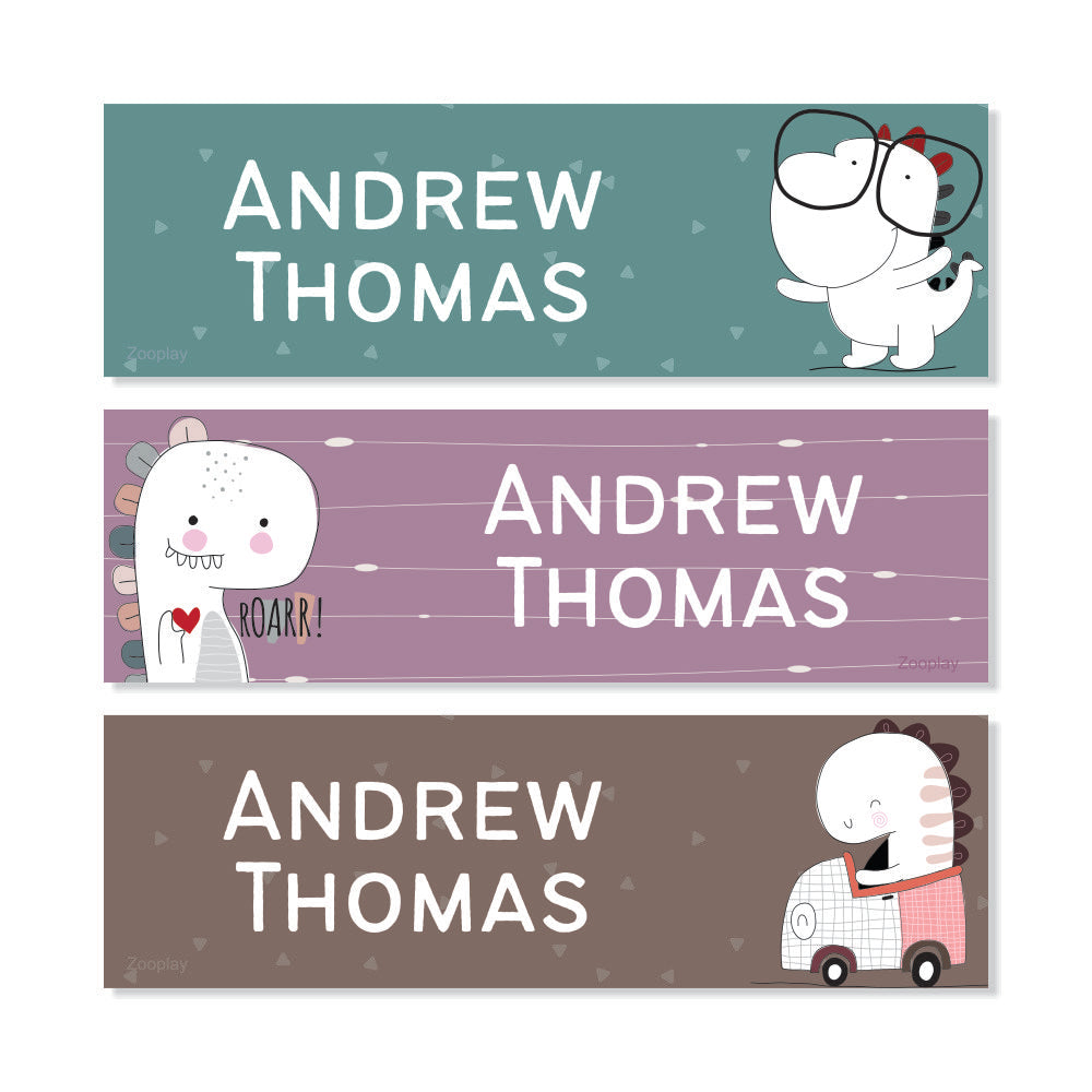 Waterproof Name Labels - Jurassic Fun