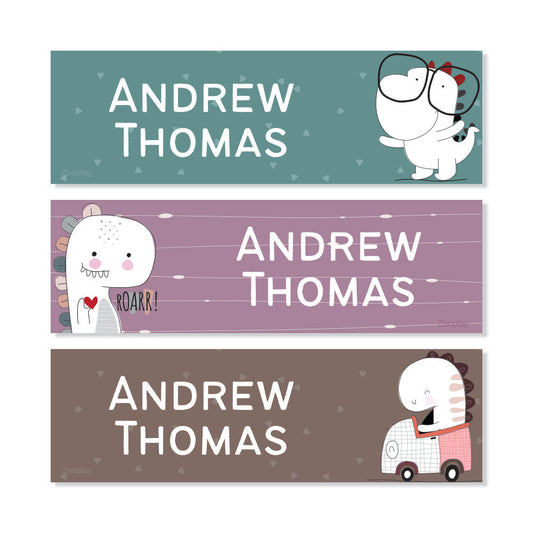 Waterproof Name Labels - Jurassic Fun