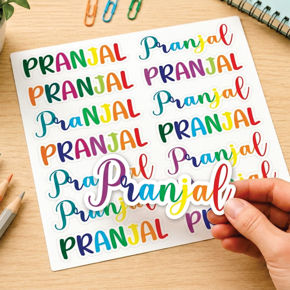 Signature Name Labels - Rainbow Hues