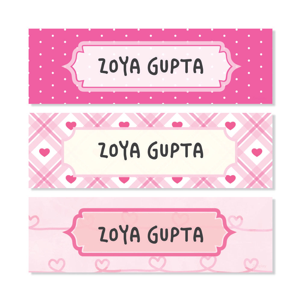 Waterproof Name Labels - Pretty in Pink
