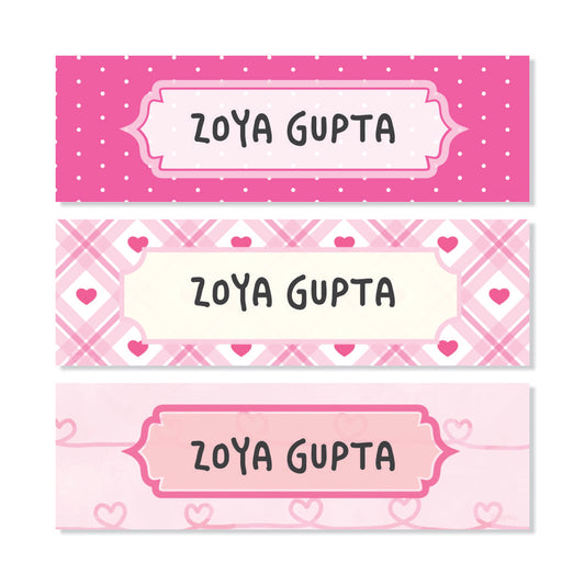 Waterproof Name Labels - Pretty in Pink