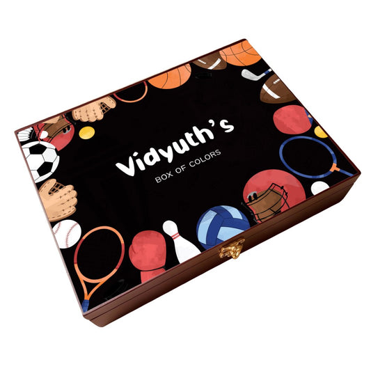 Personalised Wooden Artbox - Sports Star