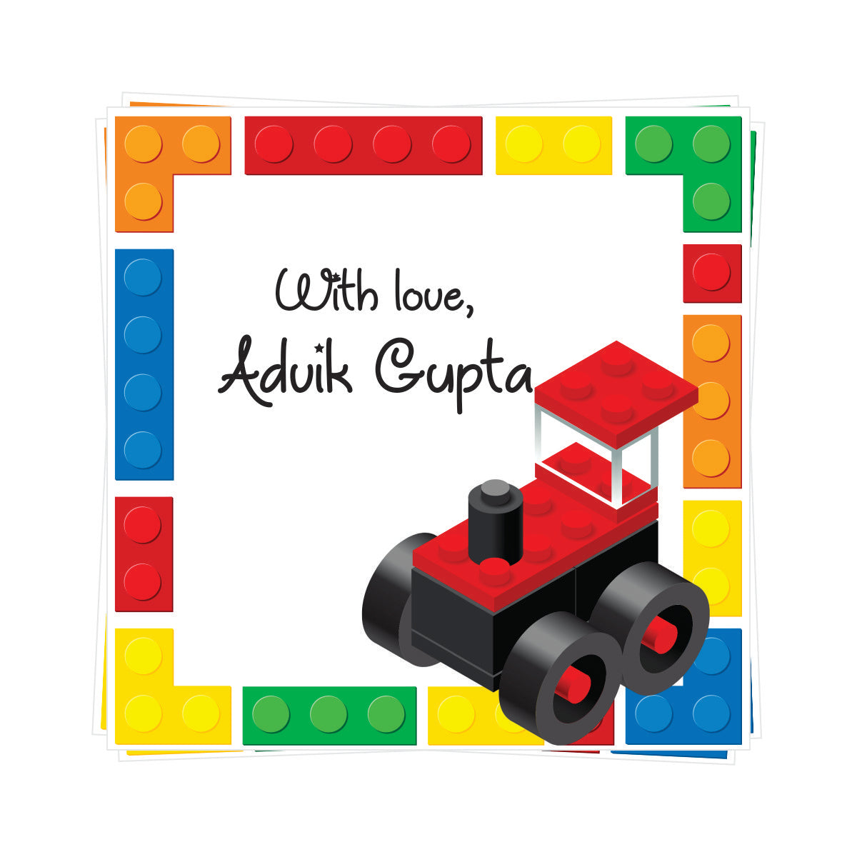 Gift tags Square - Brick by Brick