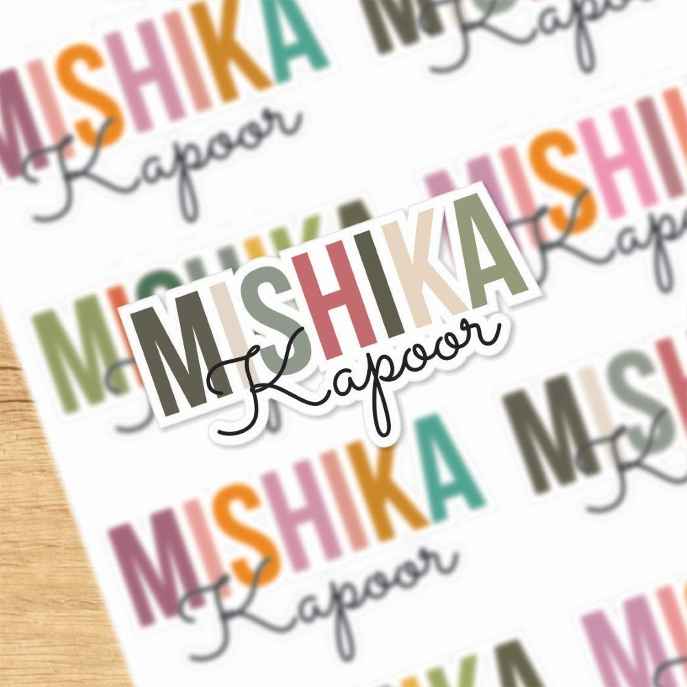Signature Name Labels - Mist Pallete
