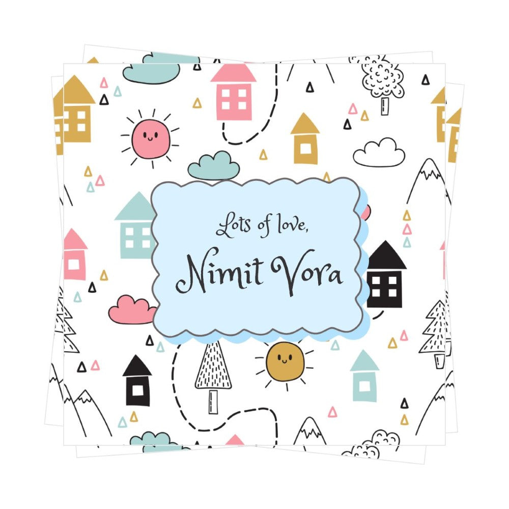 Gift tags Square - Cityscape Charm