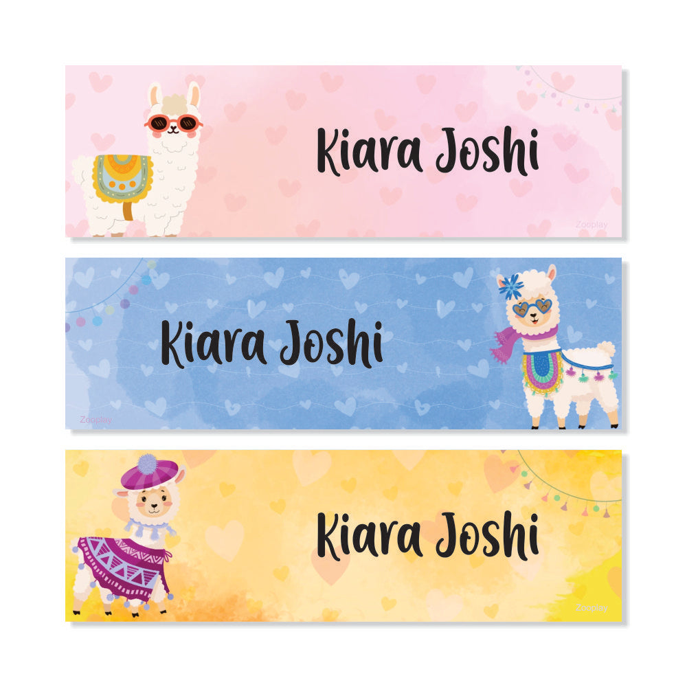 Waterproof Name Labels - Llama Love