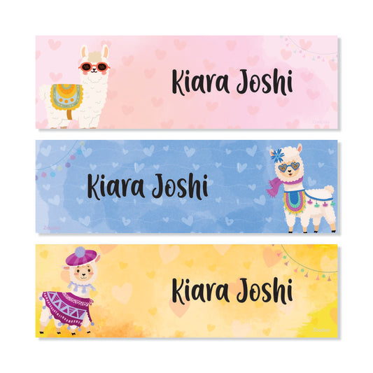Waterproof Name Labels - Llama Love
