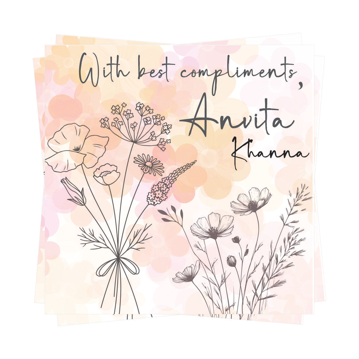 Gift tags Square - Delicate Florals