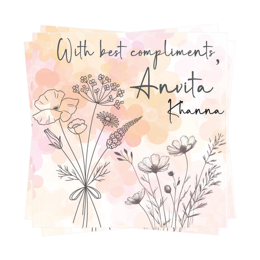 Gift tags Square - Delicate Florals