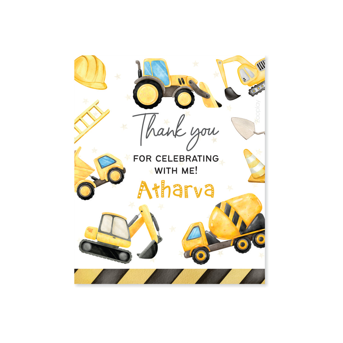 Thank You Tag - Construction Zone