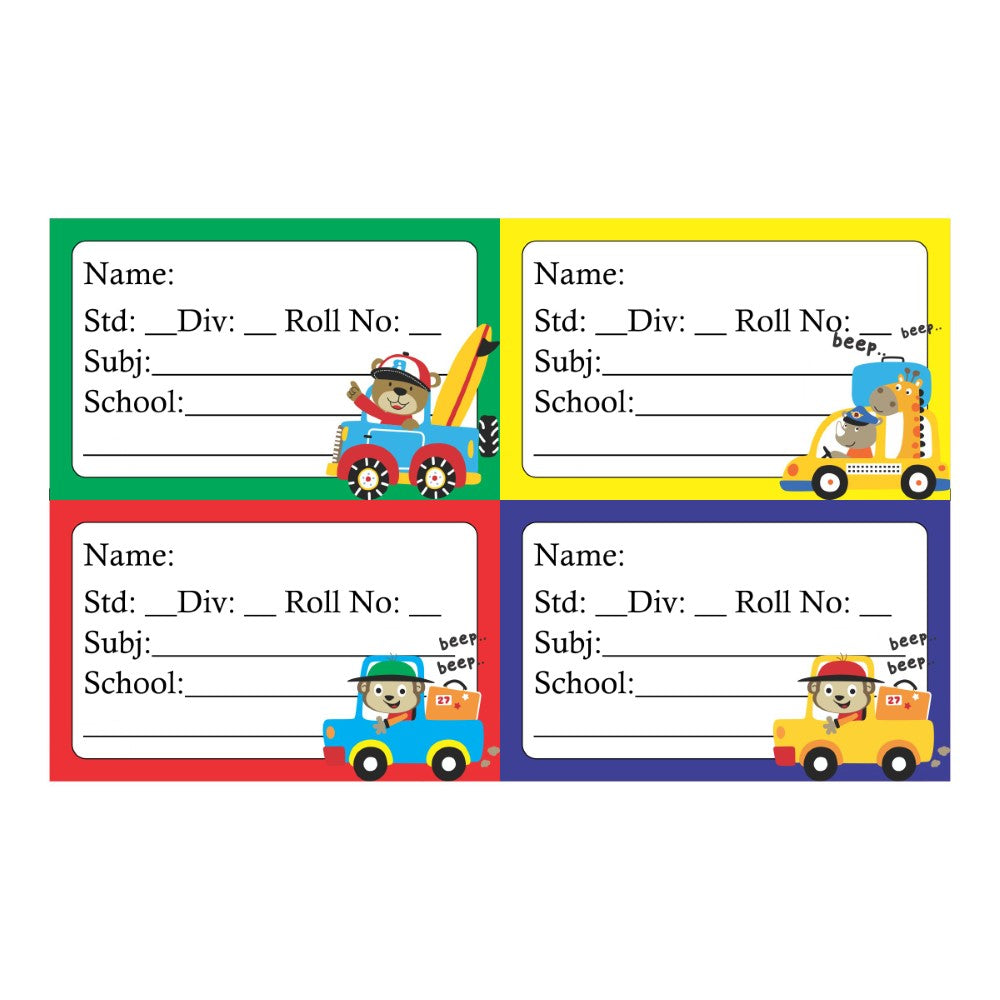Kids Book Labels - Animal Drive