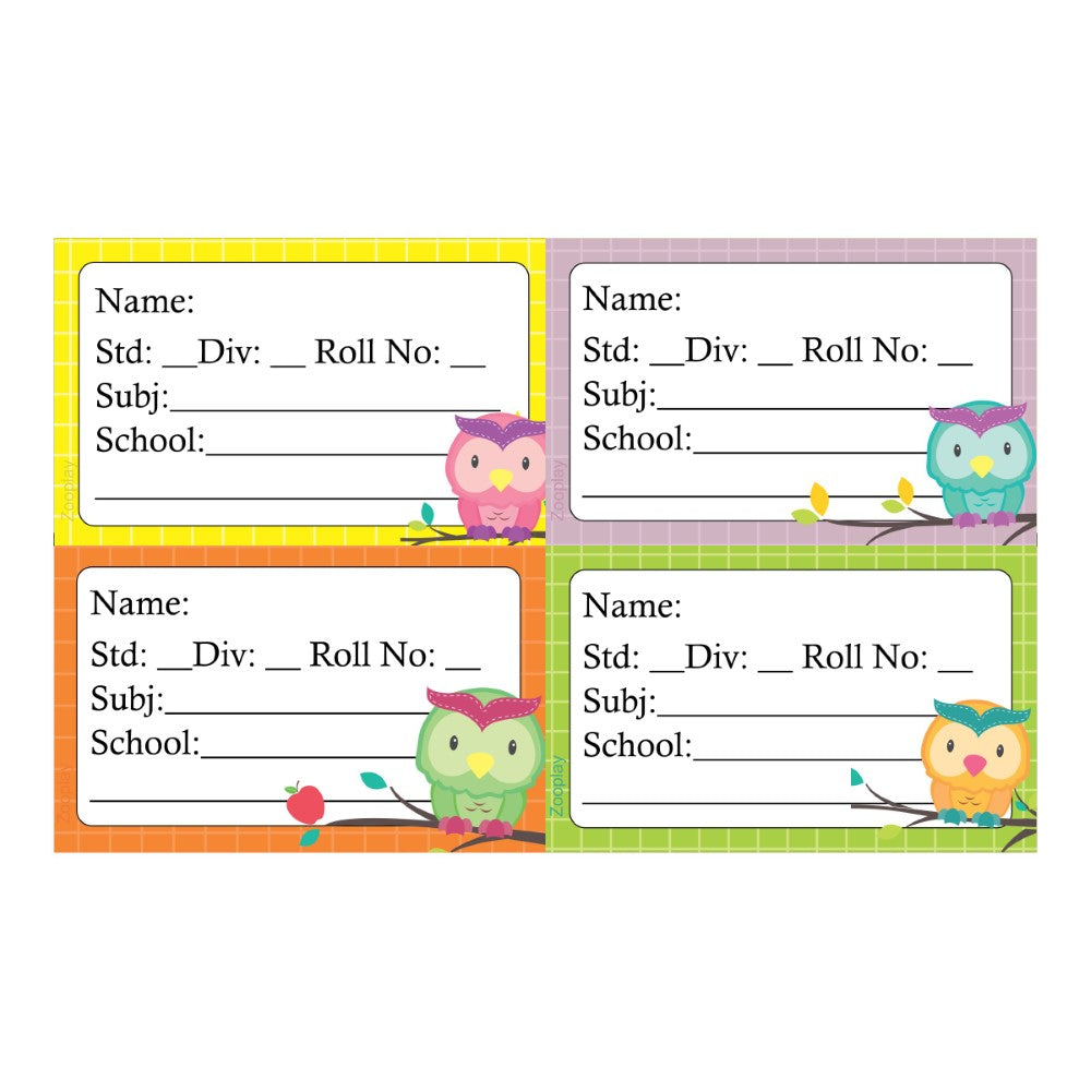 Kids Book Labels - Cute Owls