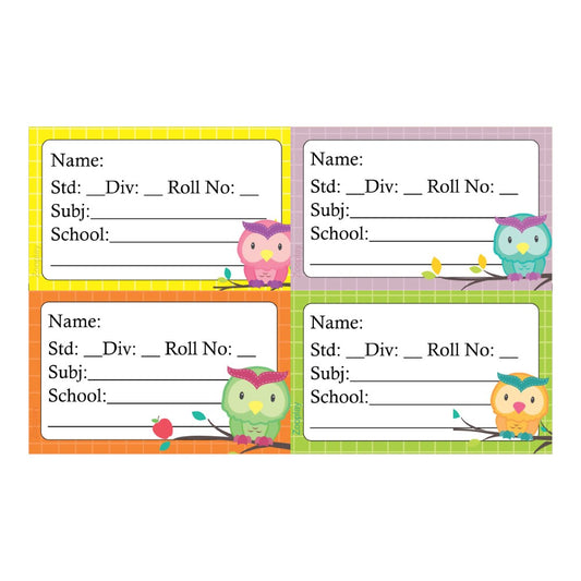 Kids Book Labels - Cute Owls