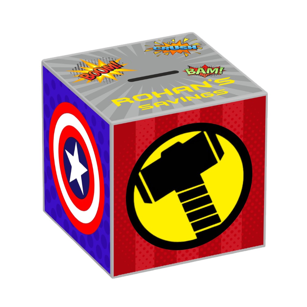 My Money Box personalised - SuperHero Fund