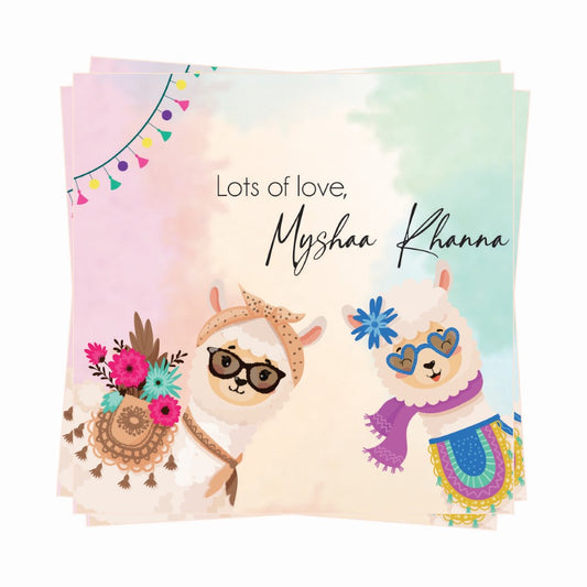 Gift tags Square - No Drama Llama