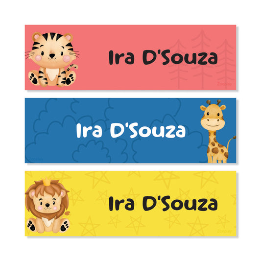 Waterproof Name Labels - Mini Zoo