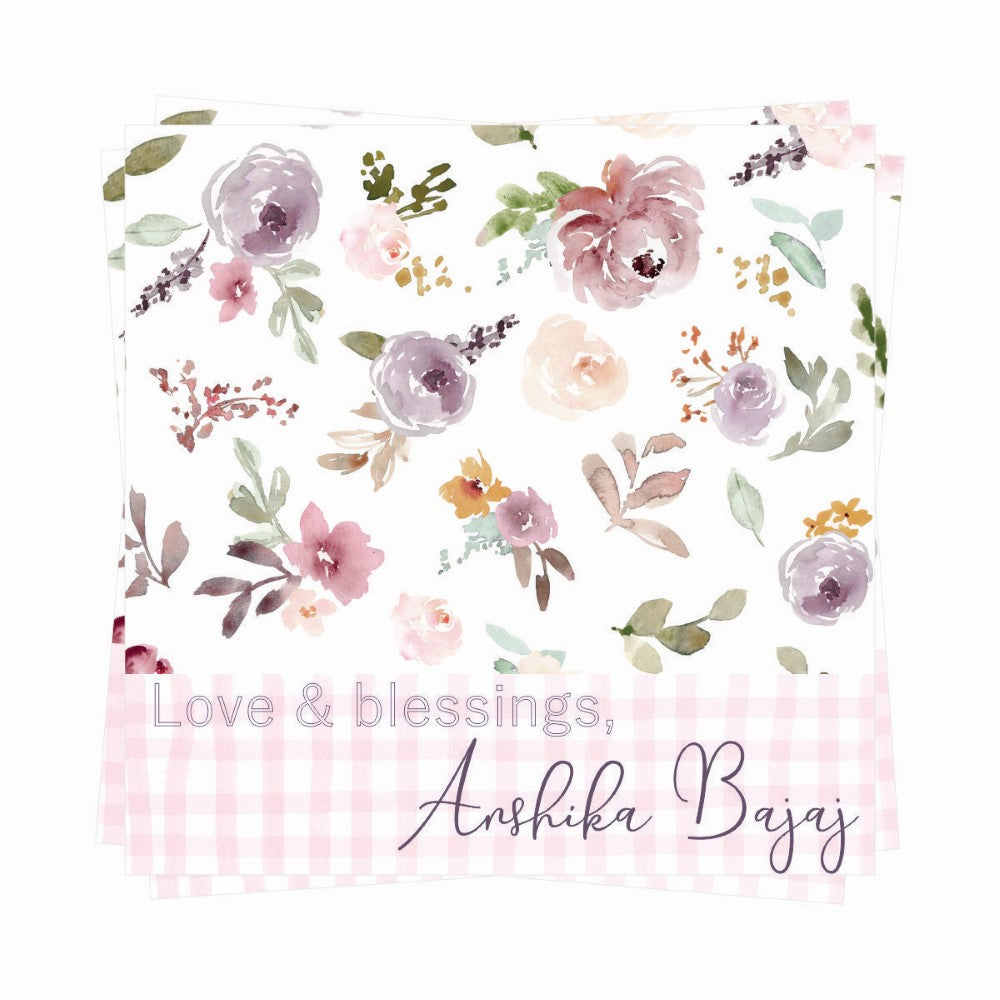 Gift tags Square - Floral Bliss
