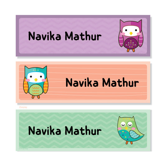 Waterproof Name Labels - Little Hoots