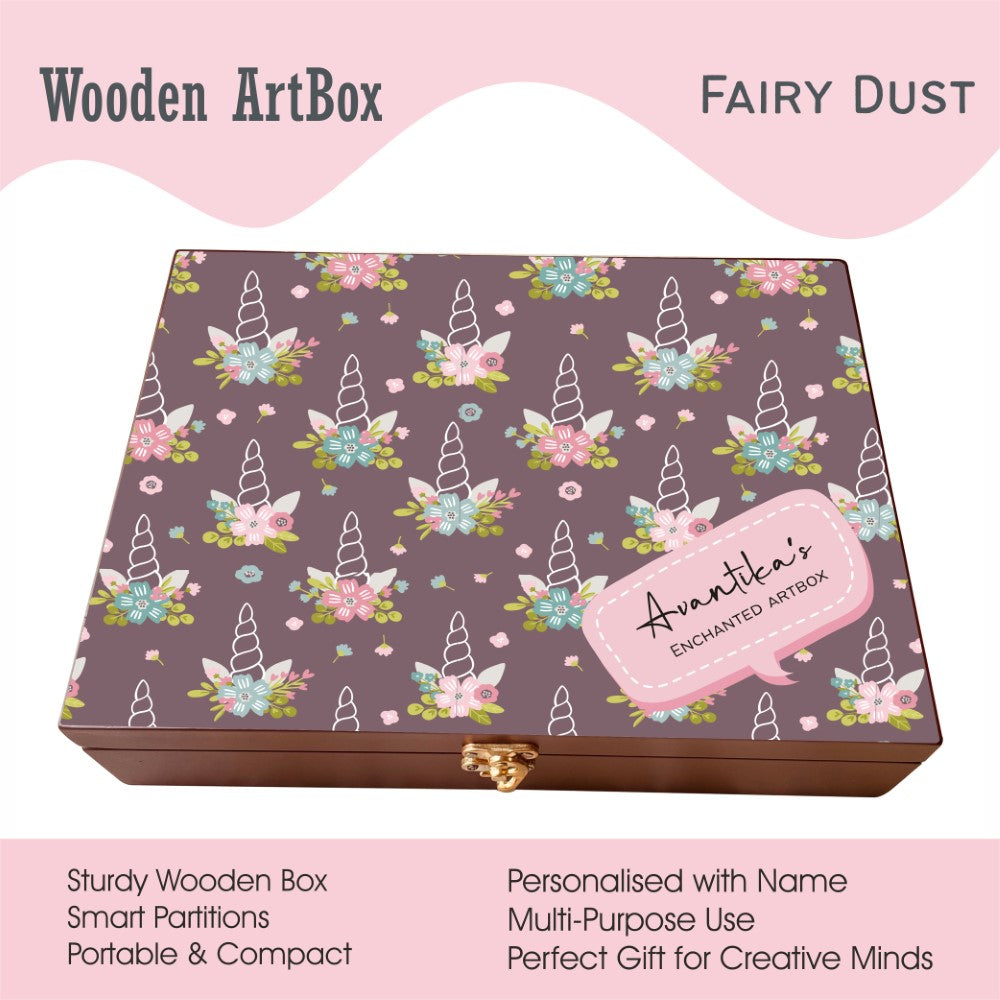Personalised Wooden Artbox - Fairy DUst