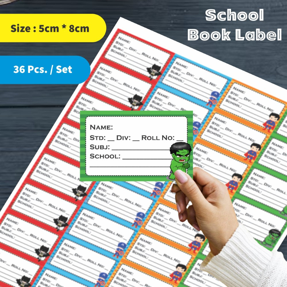 Kids Book Labels - Superhero