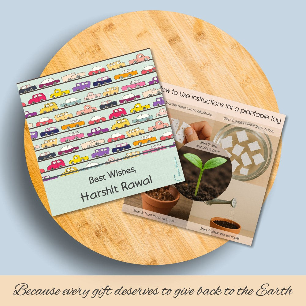 Plantable Gift Tag - Happy Rides