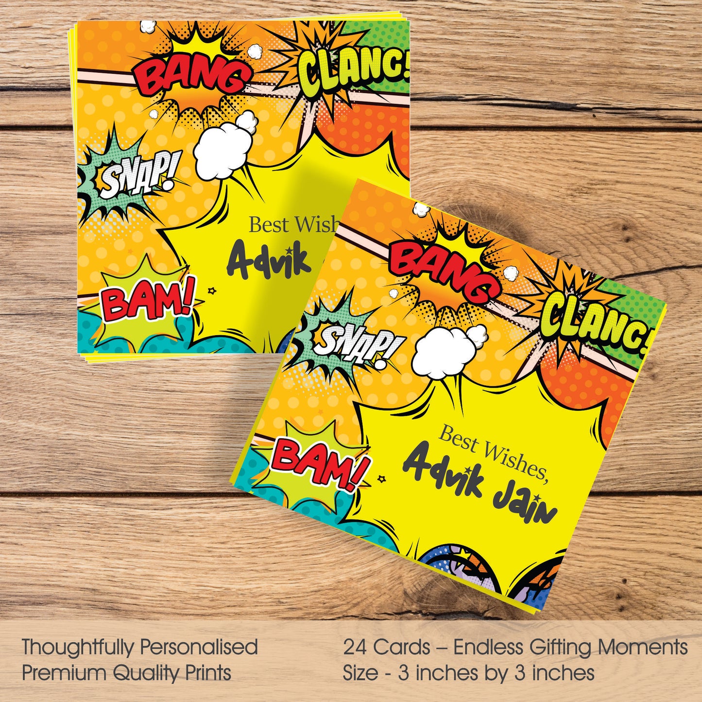 Gift tags Square - Comic  Burst