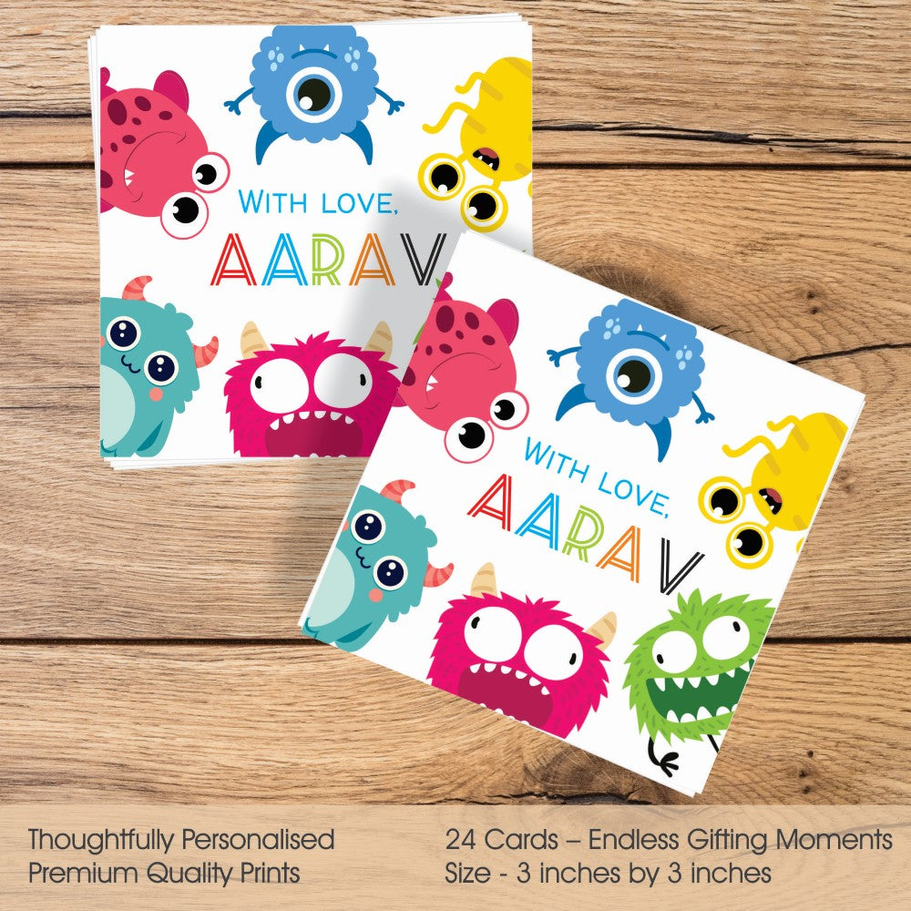 Gift tags Square - Little Monsters