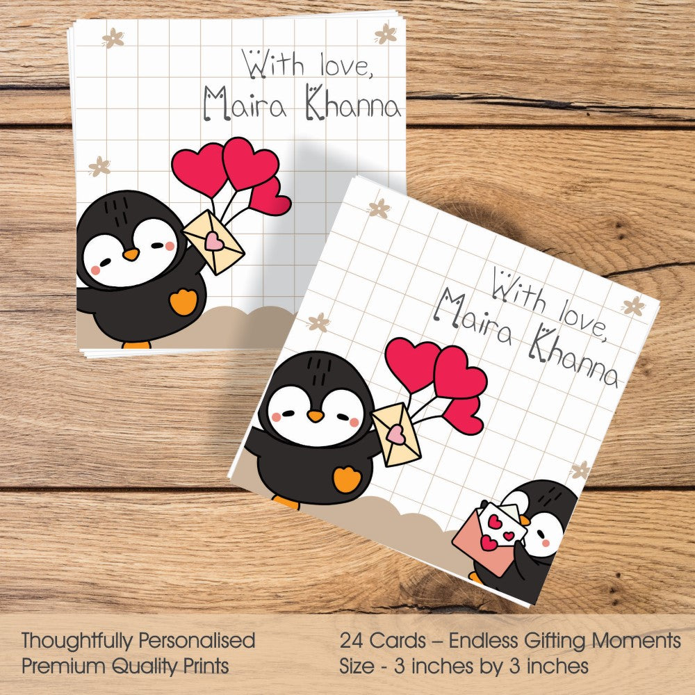 Gift tags Square - Penguin Parade