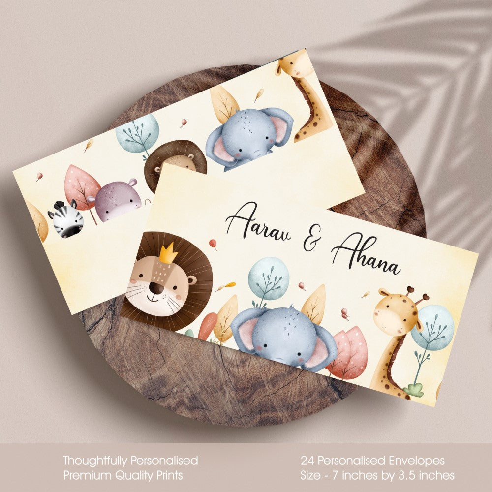 Personalised Envelopes - Safari Smiles