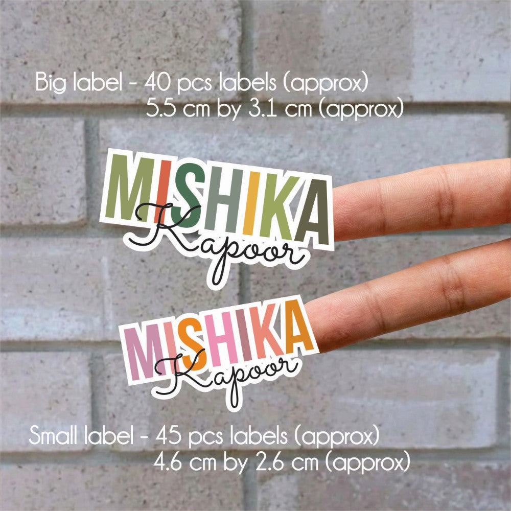 Signature Name Labels - Mist Pallete