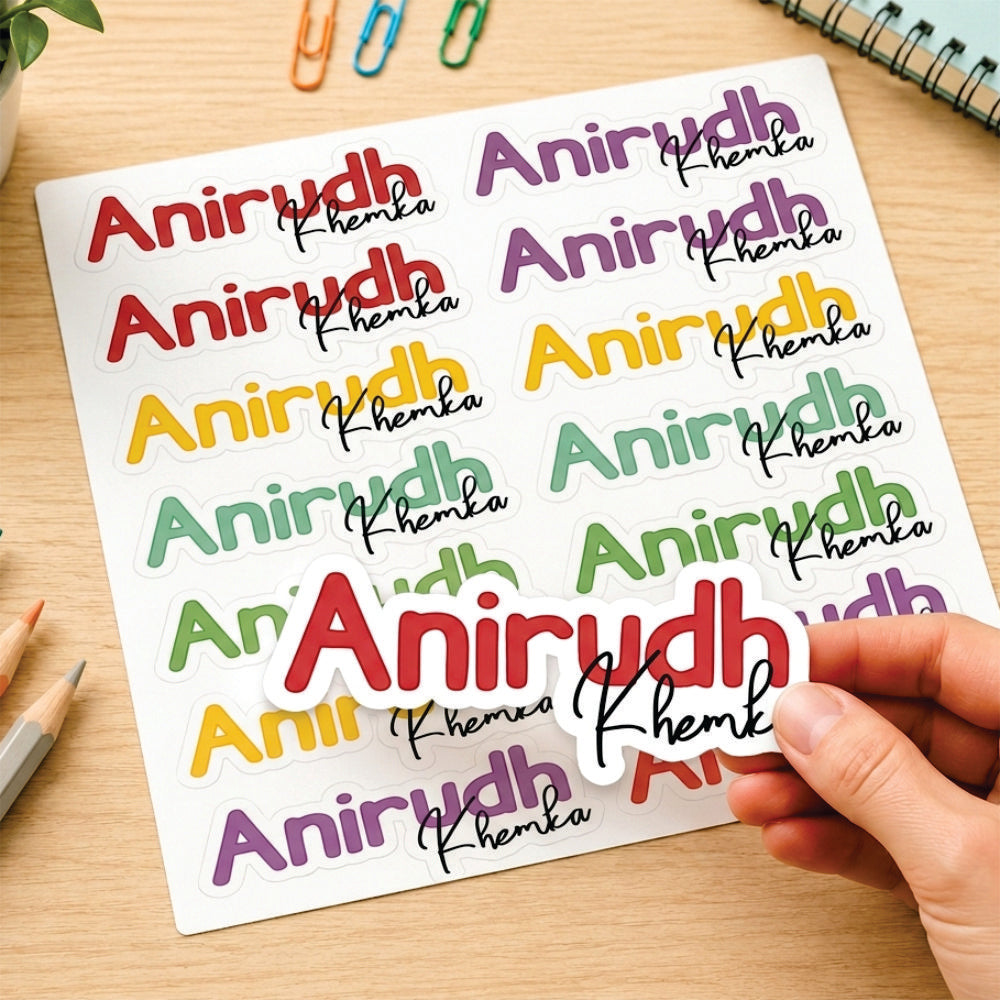 Signature Name Labels - Scribble Pop