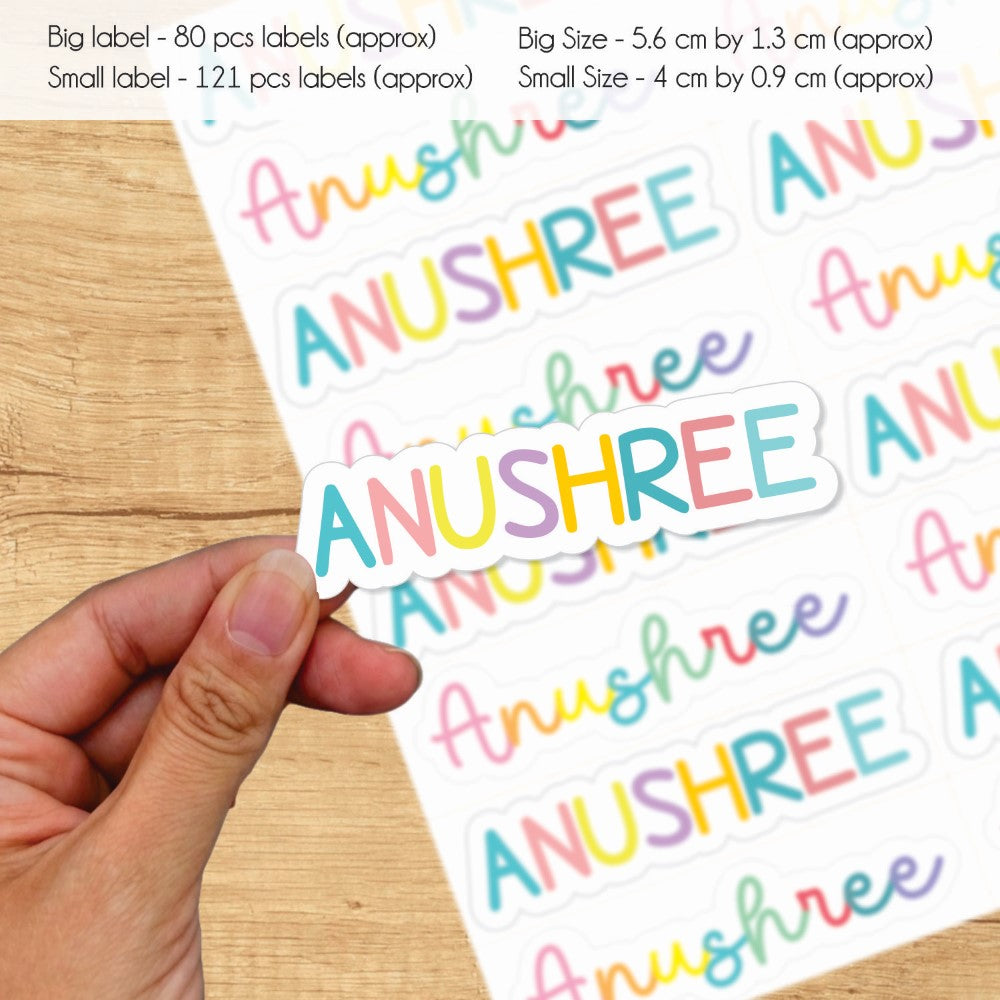Signature Name Labels - Rainbow Hues