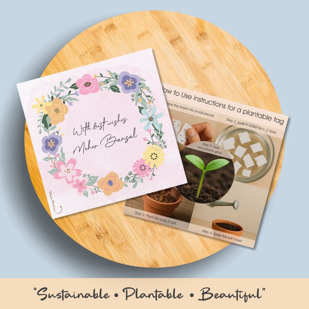 Plantable Gift Tag - Floral Whispers