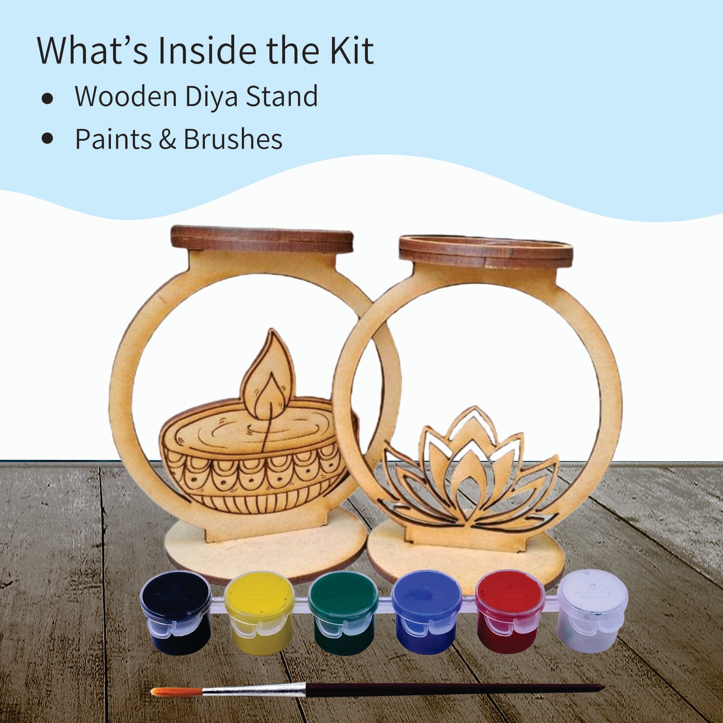 Festive Glow DIY diya stand painting kit-  – Craft Your Own Festival Magic!