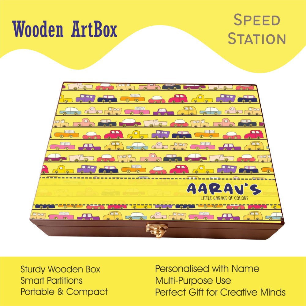 Personalised Wooden Artbox - Speed Station