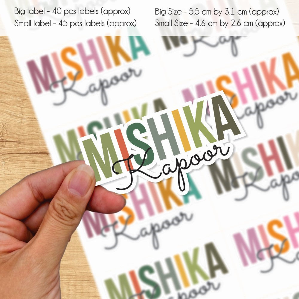 Signature Name Labels - Mist Pallete