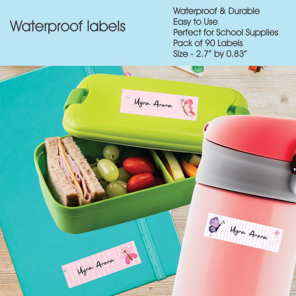 Waterproof Name Labels - Butterfly Bliss