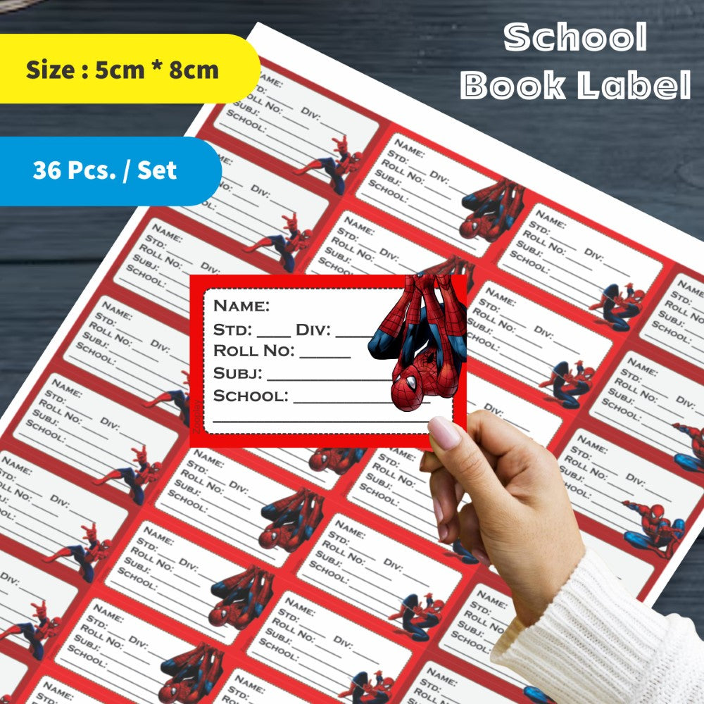 Kids Book Labels - Spiderman