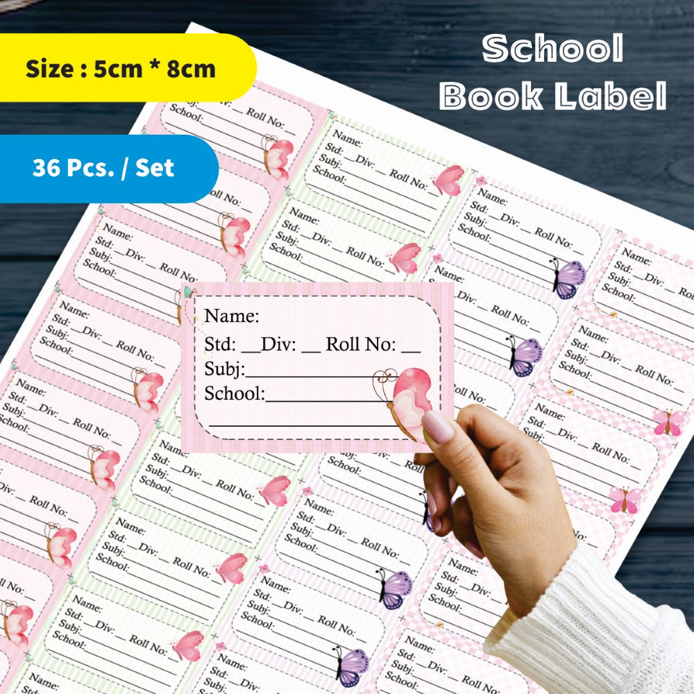 Kids Book Labels - Butterfly Bliss