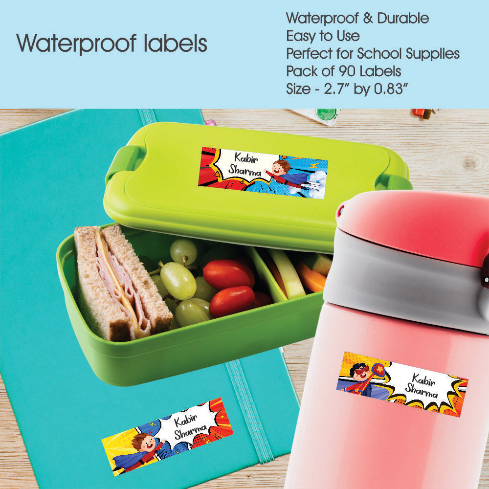 Waterproof Name Labels - Hero Power