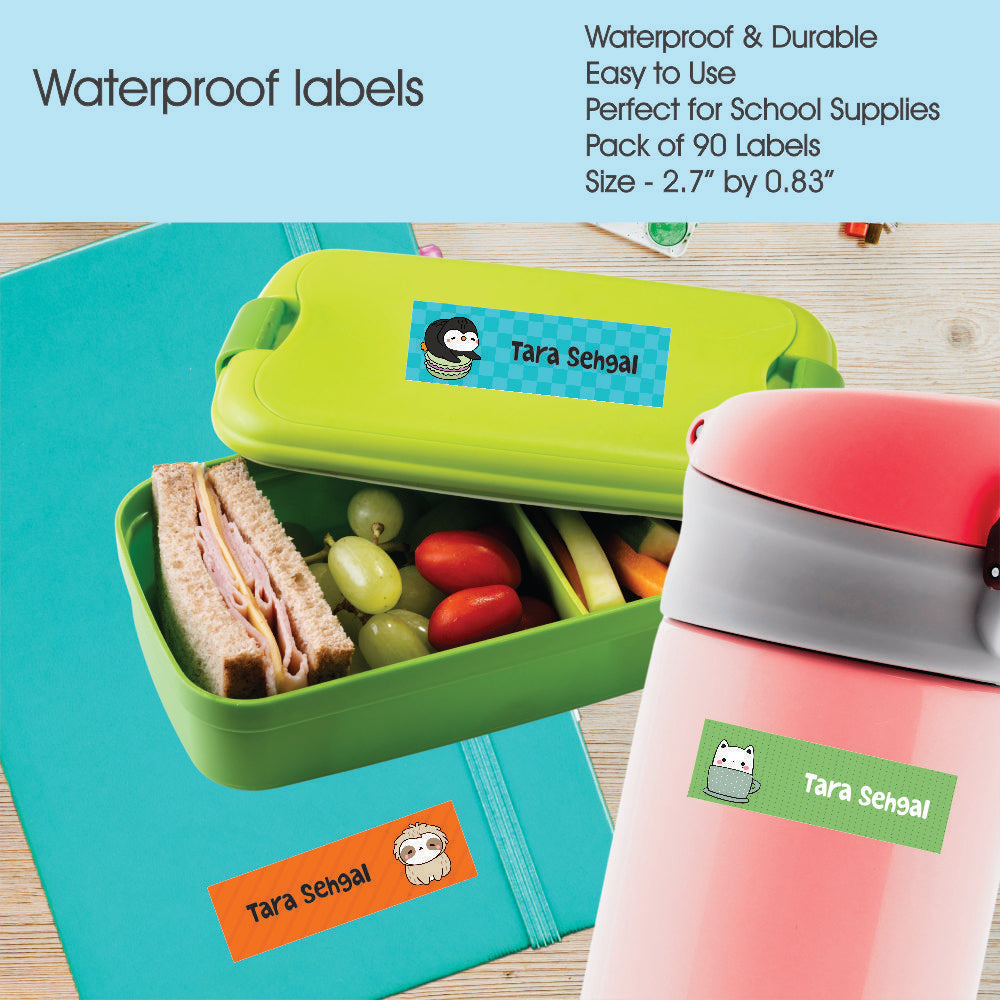 Waterproof Name Labels - Kawai Cuties