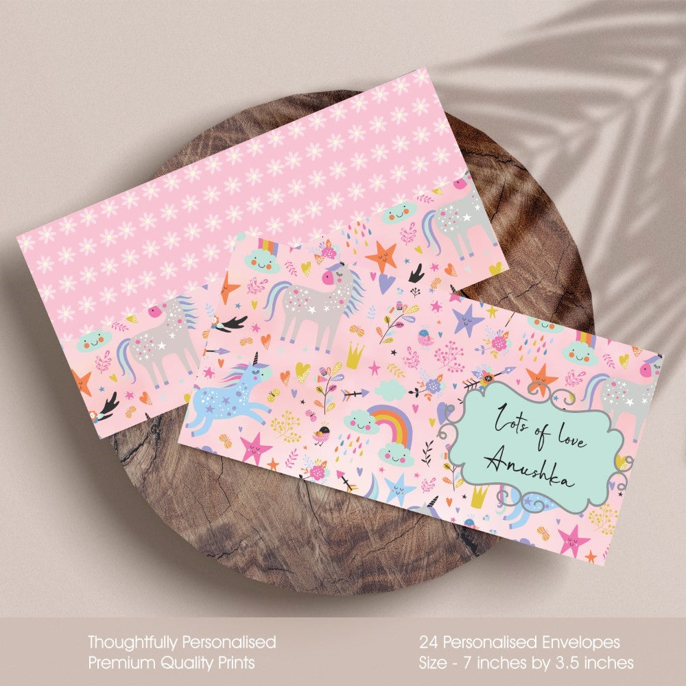 Personalised Envelopes - Magical Unicorns