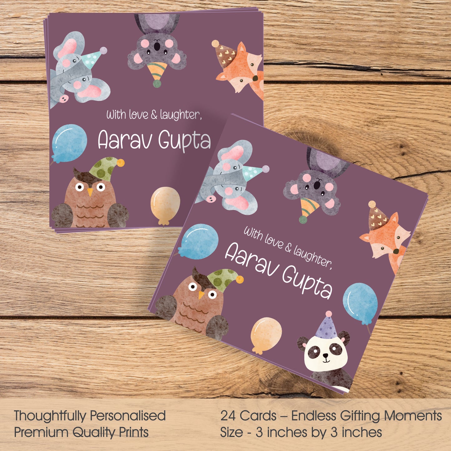 Gift tags Square - Animal Party