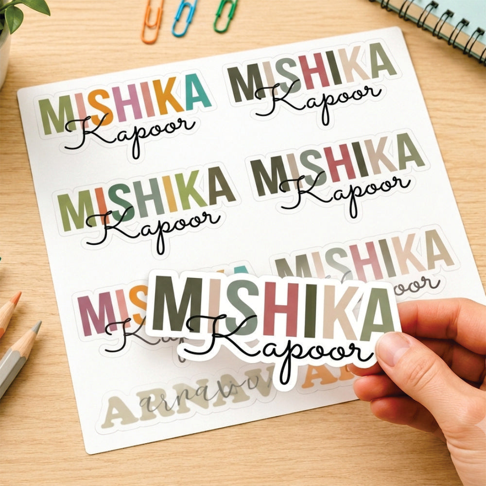 Signature Name Labels - Mist Pallete