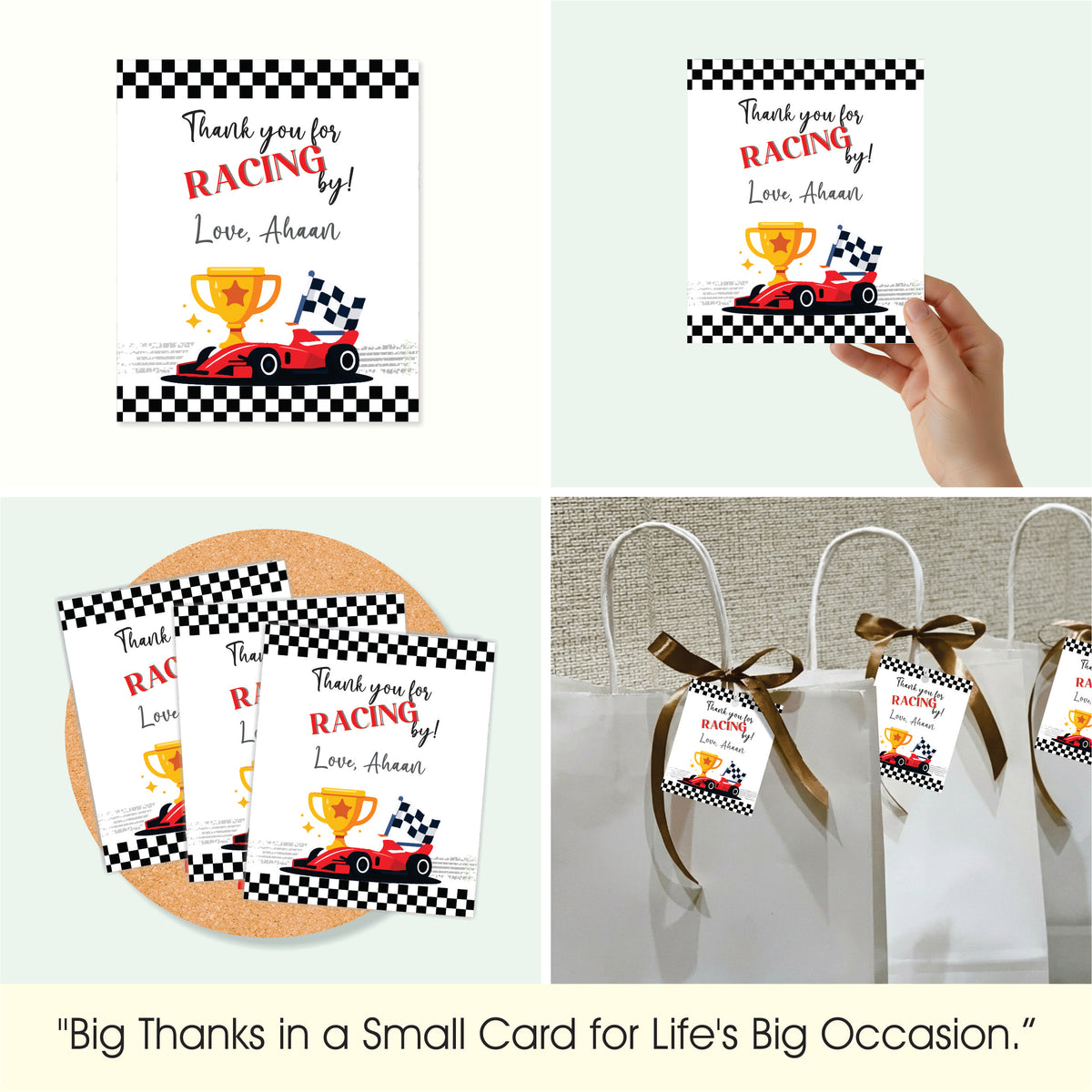 Thank You Tag - Little Racer