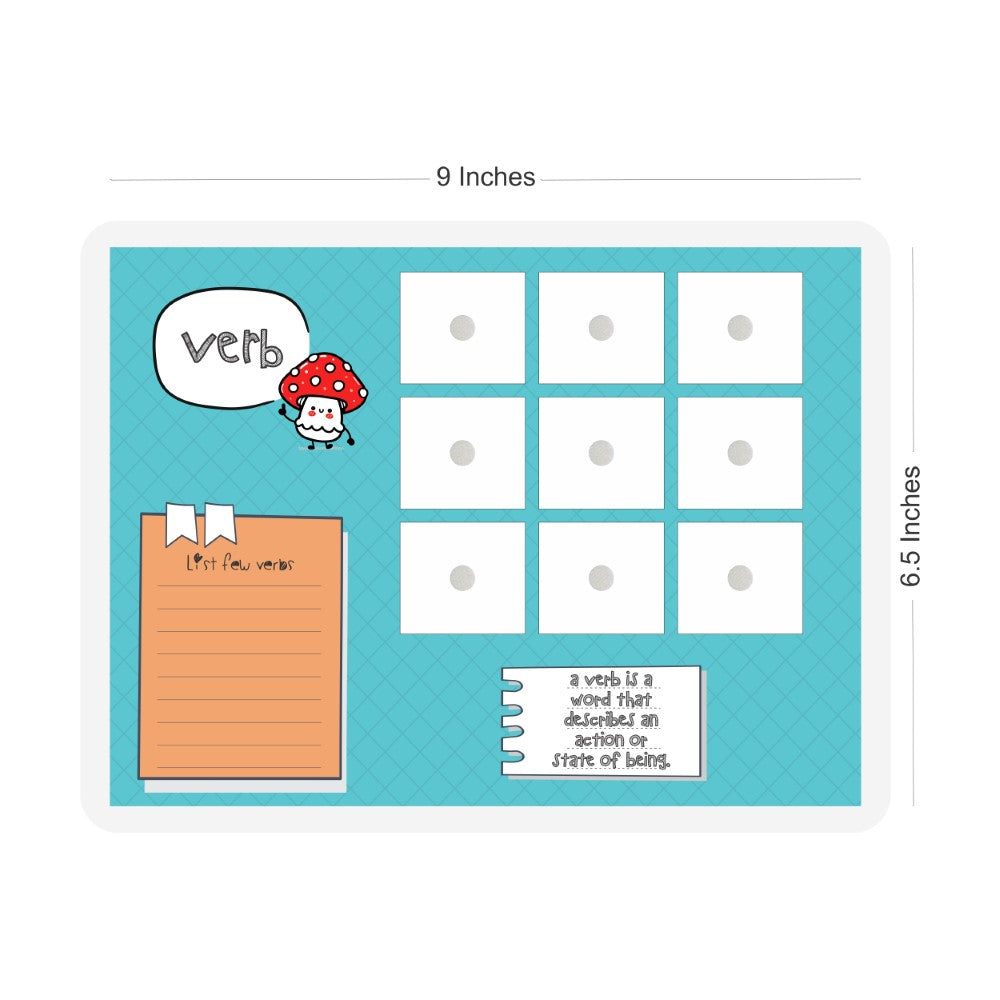 Adjective-noun-verb sorting activity
