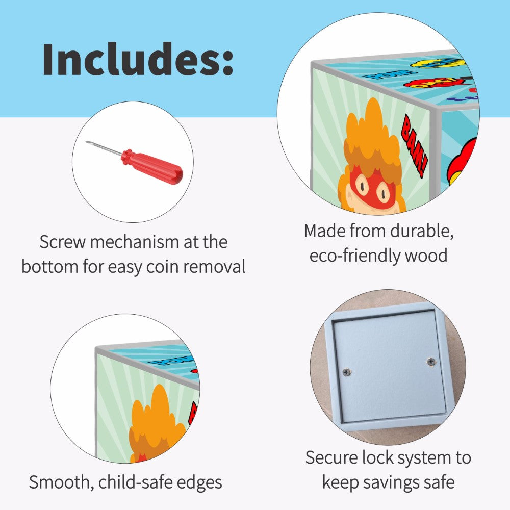 My Money Box personalised - Girl Power Savings