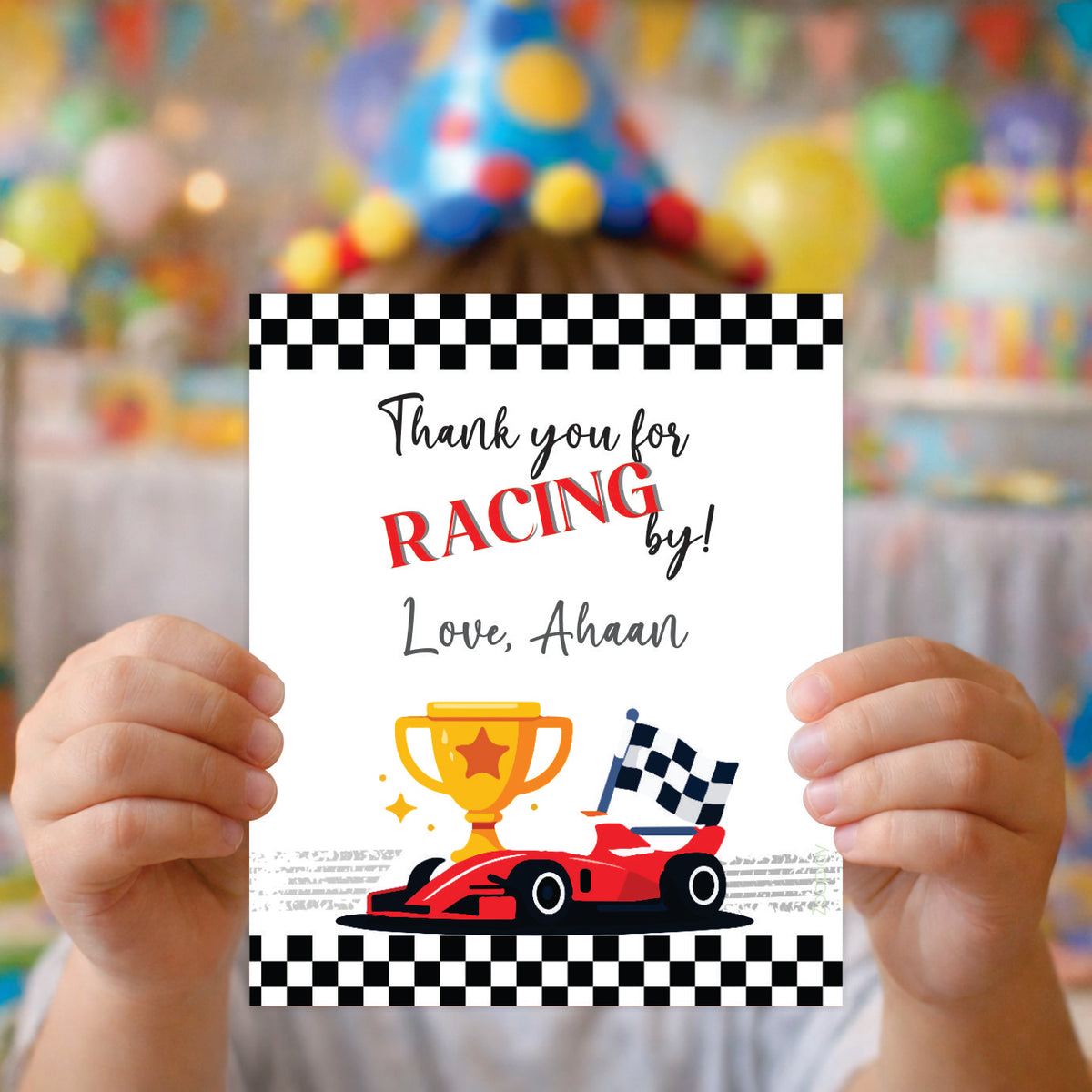 Thank You Tag - Little Racer