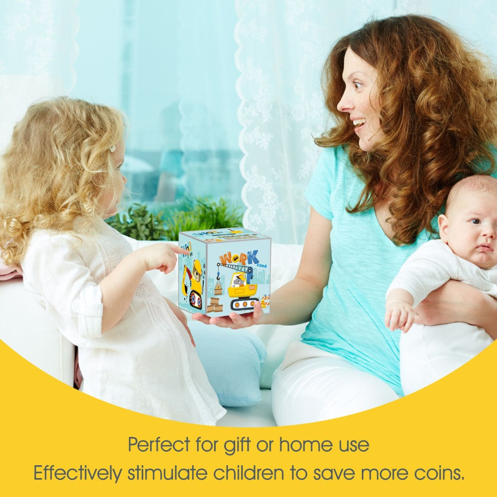 My Money Box personalised -  Construction Zone