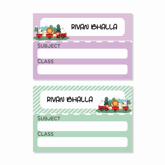 Personalised Book Labels - Animal Express